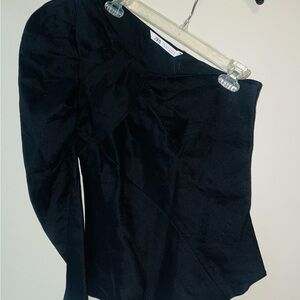 Zara Black One-Shoulder Top